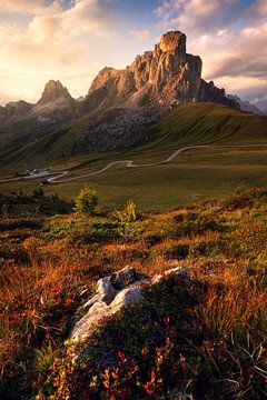 Ein Sommerabend am Passo di Giau in den Dolomiten