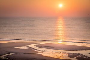 Coucher de soleil sur la plage de Kampen, Sylt sur Christian Müringer
