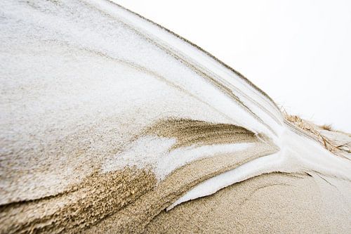 Gevormd door sneeuw en zand