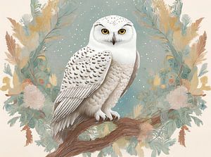 Hibou des neiges sur Kees van den Burg