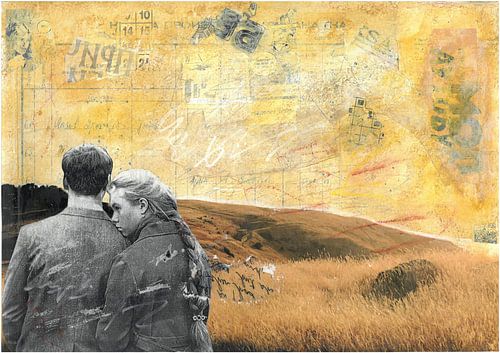 Het gele gras van de verandering