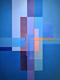 Luxury Lobby | Soft Geometry Blue Light by Eye catching paintings