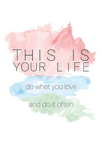 'This is your life' in pastelkleuren