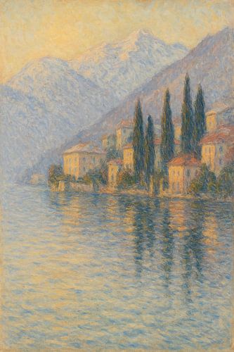 Winter aan het Comomeer - Gouden licht aan Italiaanse oevers