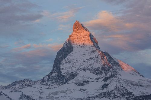 Morgenrot Alpenglühen am Matterhorn