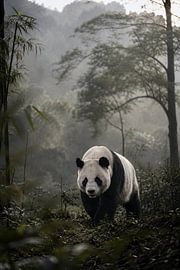 Giant Panda in a Mystical Bamboo Forest – Exclusive Fine-Art Wildlife Photography by Design Wall Arts