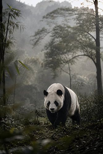 Giant Panda in a Mystical Bamboo Forest – Exclusive Fine-Art Wildlife Photography