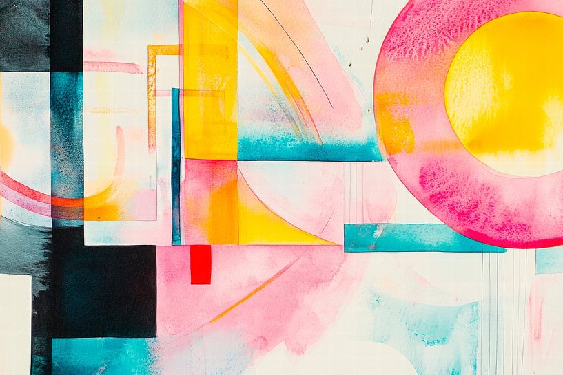 Coloured geometry - Abstract composition by Poster Art Shop