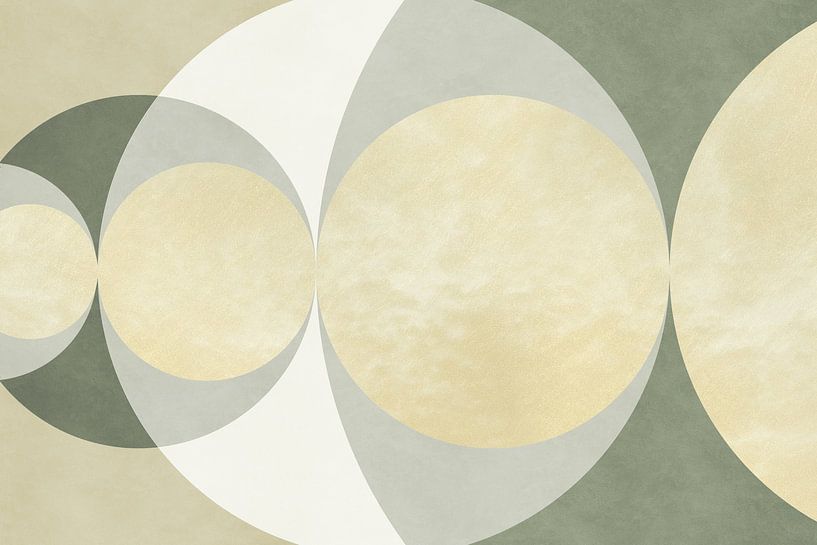 Ratio d'or Cercles Vert par True Nature Art