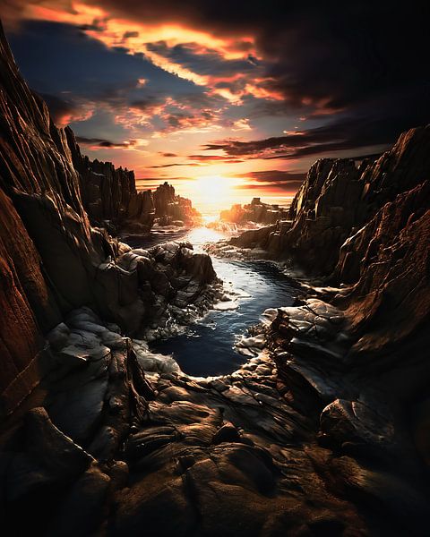 Evening by the sea by fernlichtsicht