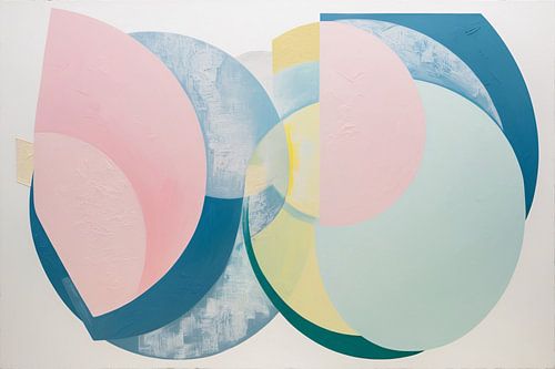 Overlappende pastelkleurige cirkelvormen