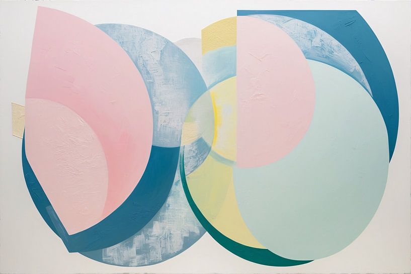 Overlapping pastel-coloured circle shapes by Art & Soul Creations