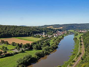 Uitzicht vanaf de Weser Skywalk van Katrin May