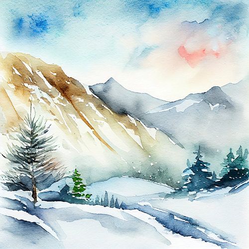 De besneeuwde Bayerische alpen