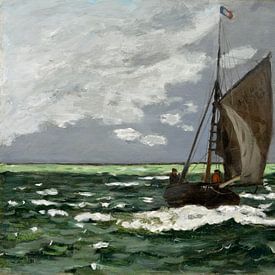 Zeegezicht van Claude Monet, Storm (1866) van Frank Zuidam