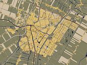 Kaart van Purmerend in de stijl van Gustav Klimt van Maporia thumbnail
