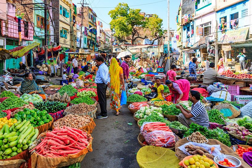 Marché paysan à Udaipur par resuimages
