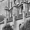 Église du Sacré-Cœur de Turnhout Belgique - détail en noir et blanc sur Marianne van der Zee