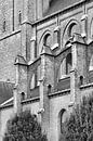 Heilig Hartkerk  Turnhout België - detail in zwart-wit van Marianne van der Zee thumbnail
