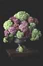 Hydrangea in green and vintage pink by Moody Food & Flower Shop thumbnail