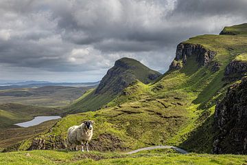 De Quiraing op het eiland Skye van Schotland