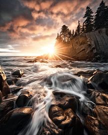 Sunset by the sea