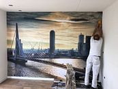 Klantfoto: Rotterdam Skyline in the morning (Landscape) van Rob van der Teen