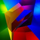 Kleurrijk kubistisch 3d kunstwerk met een figuur die de zon aanbid van Pat Bloom - Moderne 3D, abstracte kubistische en futurisme kunst thumbnail