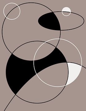 Planeten II | Geometrisch abstracte kunst met cirkels van Romy Smit