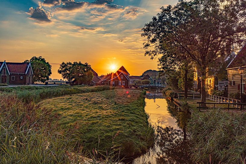 Sunrise at De Zaanse Schans, the Netherlands by Gert Hilbink
