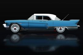 Cadillac Eldorado Brougham built in 1957 Lateral View Blue by Jan Keteleer