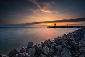 Sonnenuntergang am Ijsselmeer von Damien Franscoise