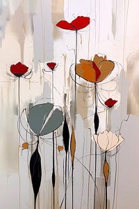 Abstracte Bloemen van Dakota Wall Art