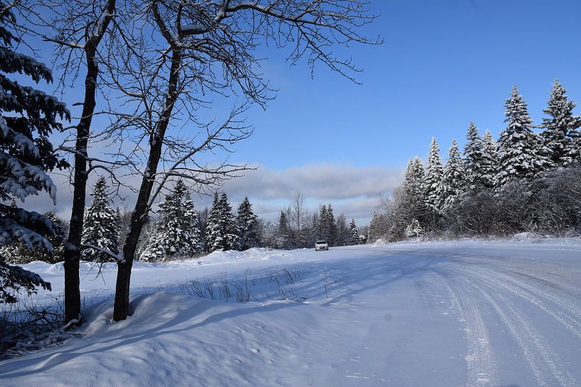 La route du rang du nord en hiver par Claude Laprise