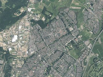 Luchtfoto van Heemskerk van Maps Are Art