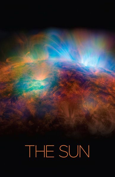 STK205508S-Solar system poster of the Sun. by Stocktrek Images