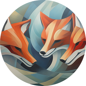 Abstracte vossen panorama