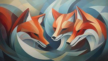 Abstract fox panorama by TheXclusive Art