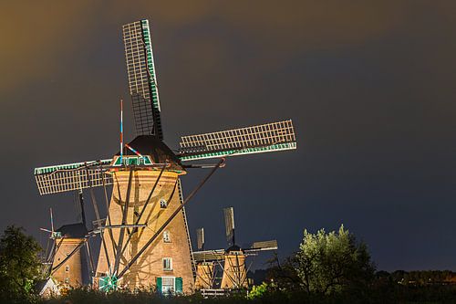 Verlichte molens Kinderdijk - 1