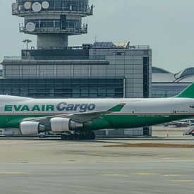 EVA Air Cargo Boeing 747-400 jumbojet. van Jaap van den Berg