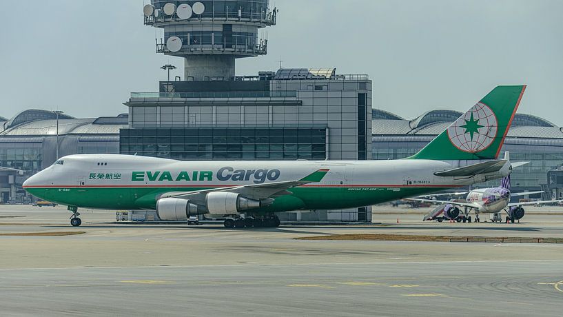 EVA Air Cargo Boeing 747-400 jumbo jet. by Jaap van den Berg
