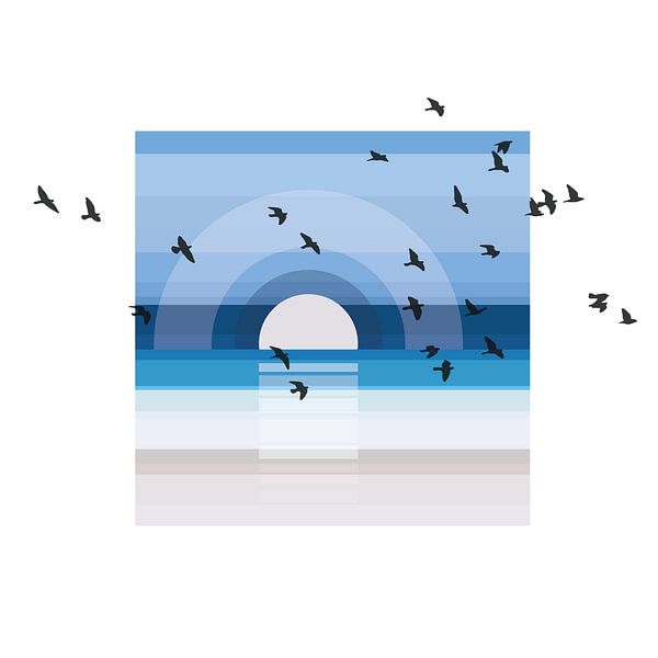 Sunset stripes van Color Square