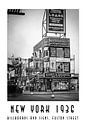 New York 1936: Billboards and signs, Fulton Street von Christian Müringer Miniaturansicht