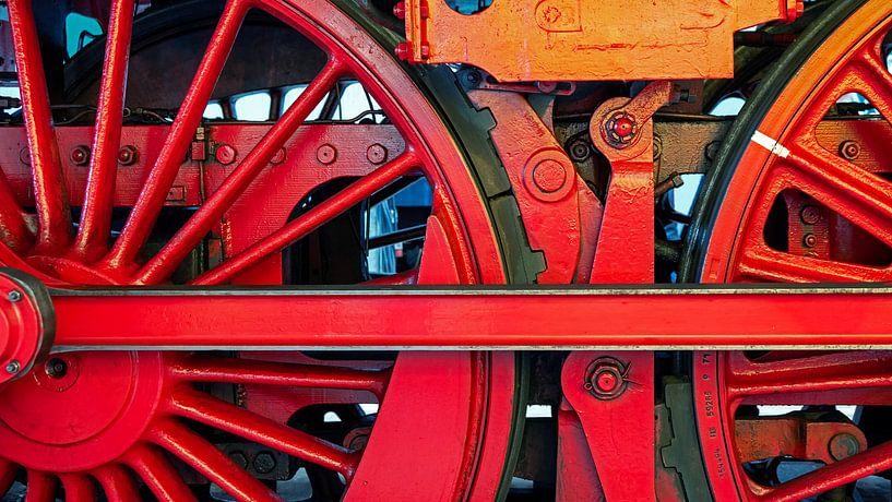 Détail d'un train à vapeur par Pieter van Marion