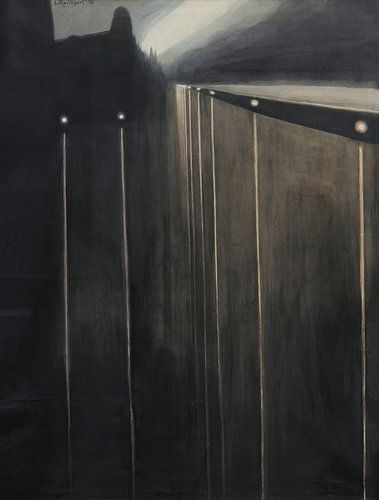 Léon Spilliaert - Deich von Ostende Bei den Laternen