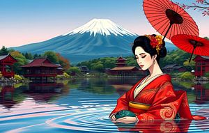 Geisha dans l'eau