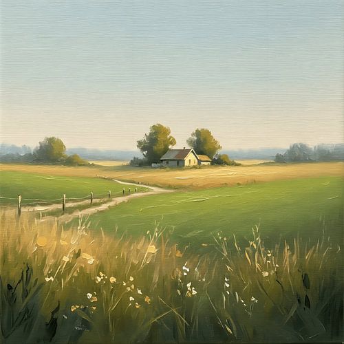 Kleines Haus auf den Feldern