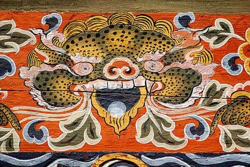 Demon in de Trongsa Dzong in Butan