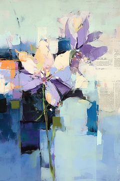 Abstract minimale Bloem van Abstract Schilderij