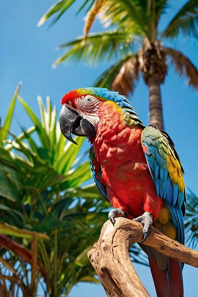 Macaw in colourful tropics by Imperial Art House